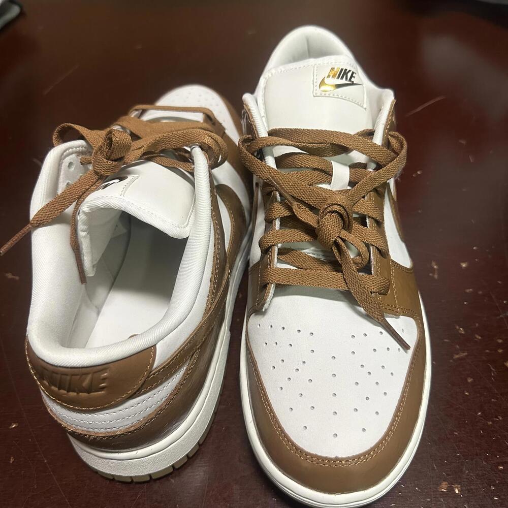 Nike Dunk Low LX 'Ale Brown Ostrich' Sail FJ2260-001 Women's 13 Men's 11.5 - Picture 4 of 7